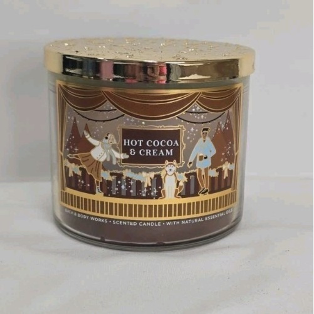 Bath‎ & Body Works "Hot Cocoa & Cream" 3-Wick Candle 14.5 oz